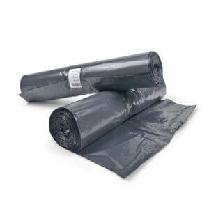 Vuilniszak met sluiting 160L, Zwart