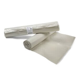 Vuilniszak met sluiting 125L, Transparant